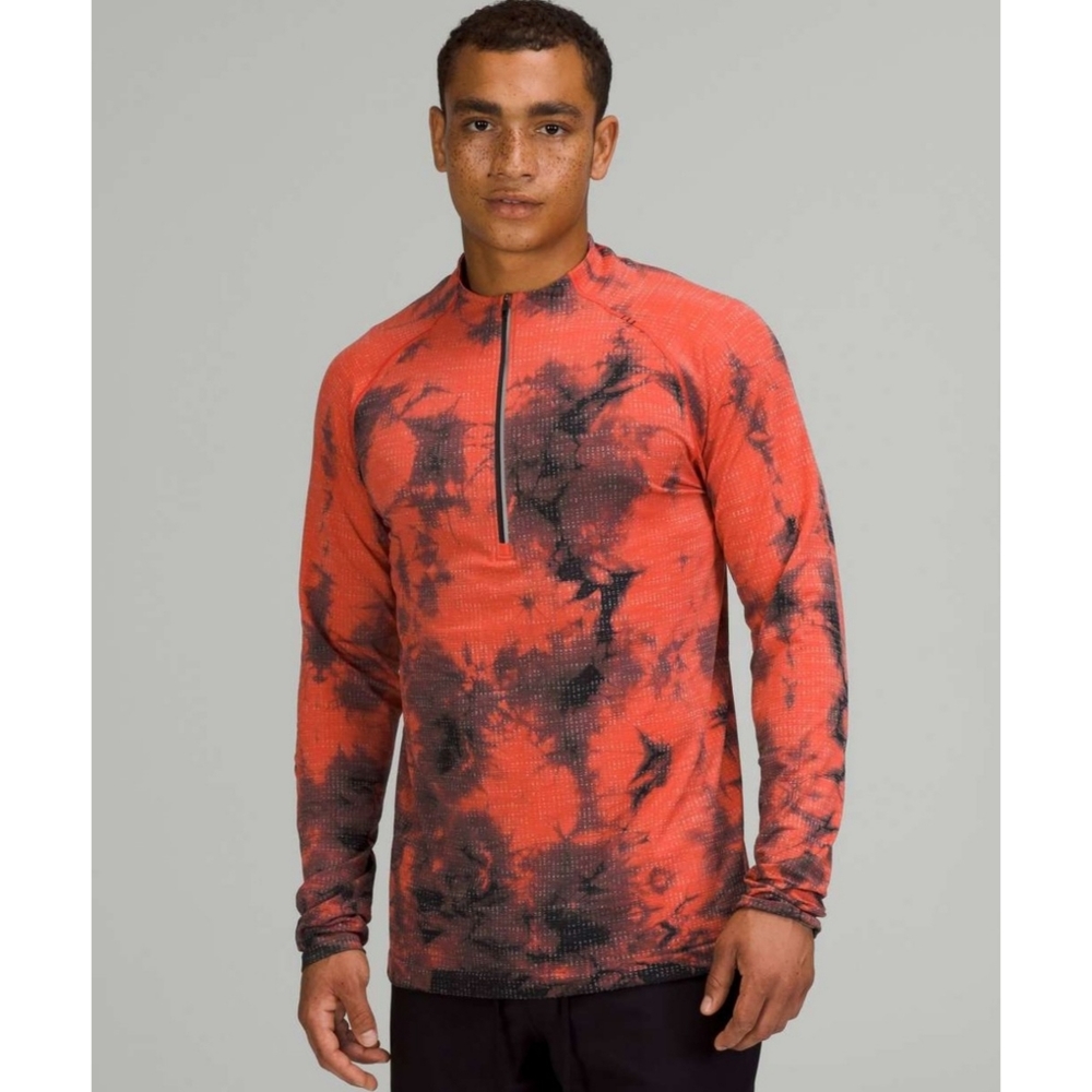 Lululemon | Metal Vent Tech Half-Zip 2.0 Disconnect Marble Dye Autumn Red